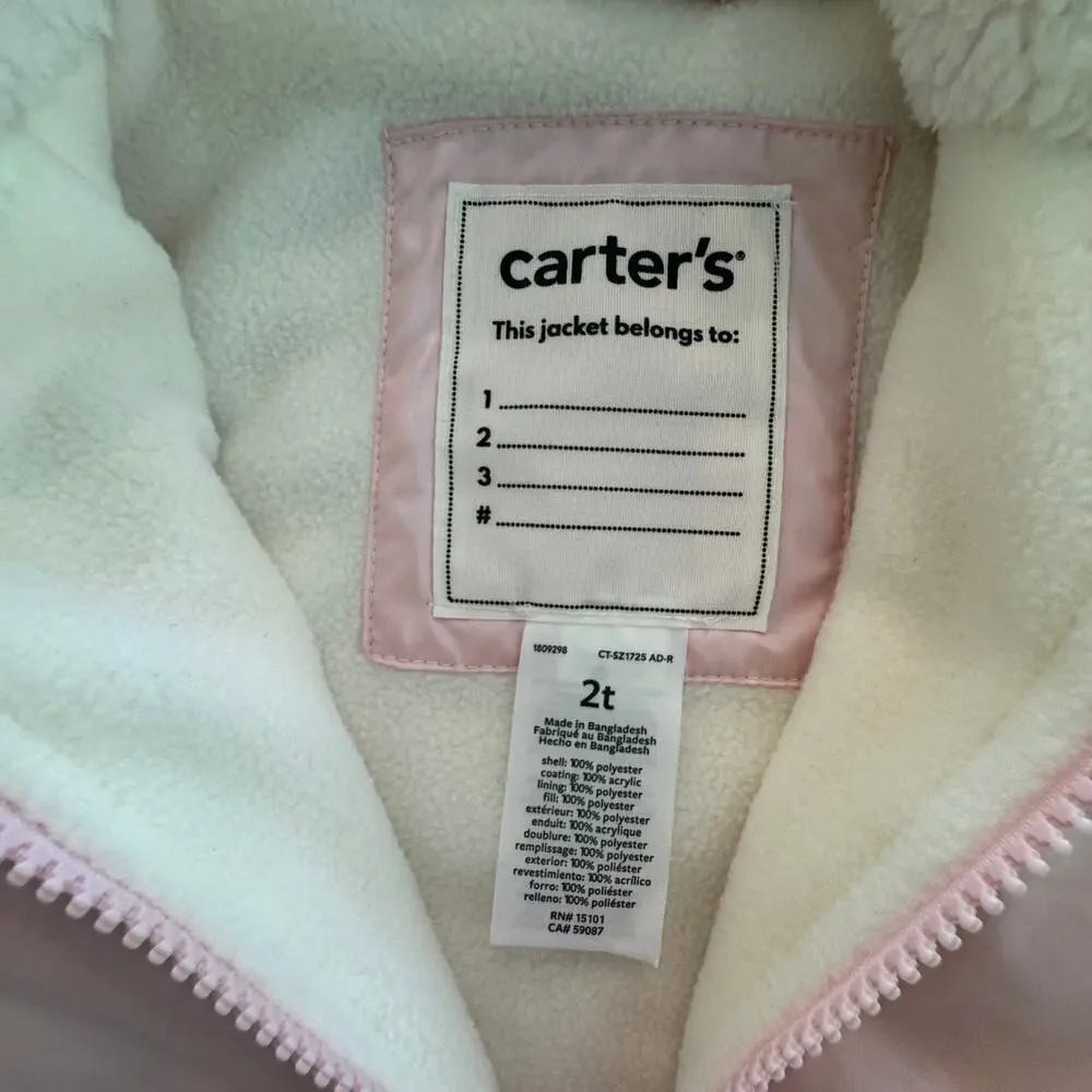 Carter's Toddler Girl Lined Jacket - Size 2T - Picture 2 of 5